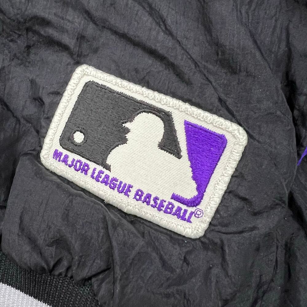 Vintage 90s Colorado Rockies Felco Lined Hooded Windbreaker Jacket Baseball MLB - Picture 6 of 9